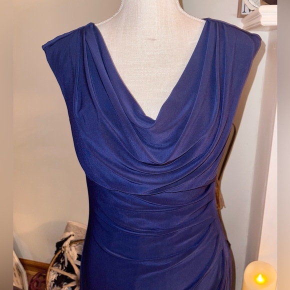 Lauren Ralph Lauren Sleeveless Ruched Size 10 recently dry cleaned EUC💙 - Picture 2 of 8